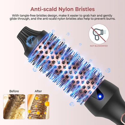 3-in-1 Thermal Brush – Ionic Hair Curler & Straightener