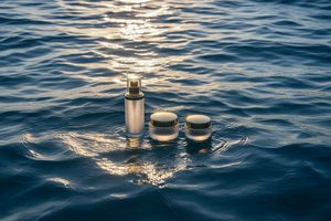 Modern Skincare on Blue Ocean
